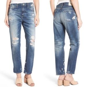 AG Adriano Goldschmied The Phoebe Vintage High Rise Embroidered Jean Size 25 0